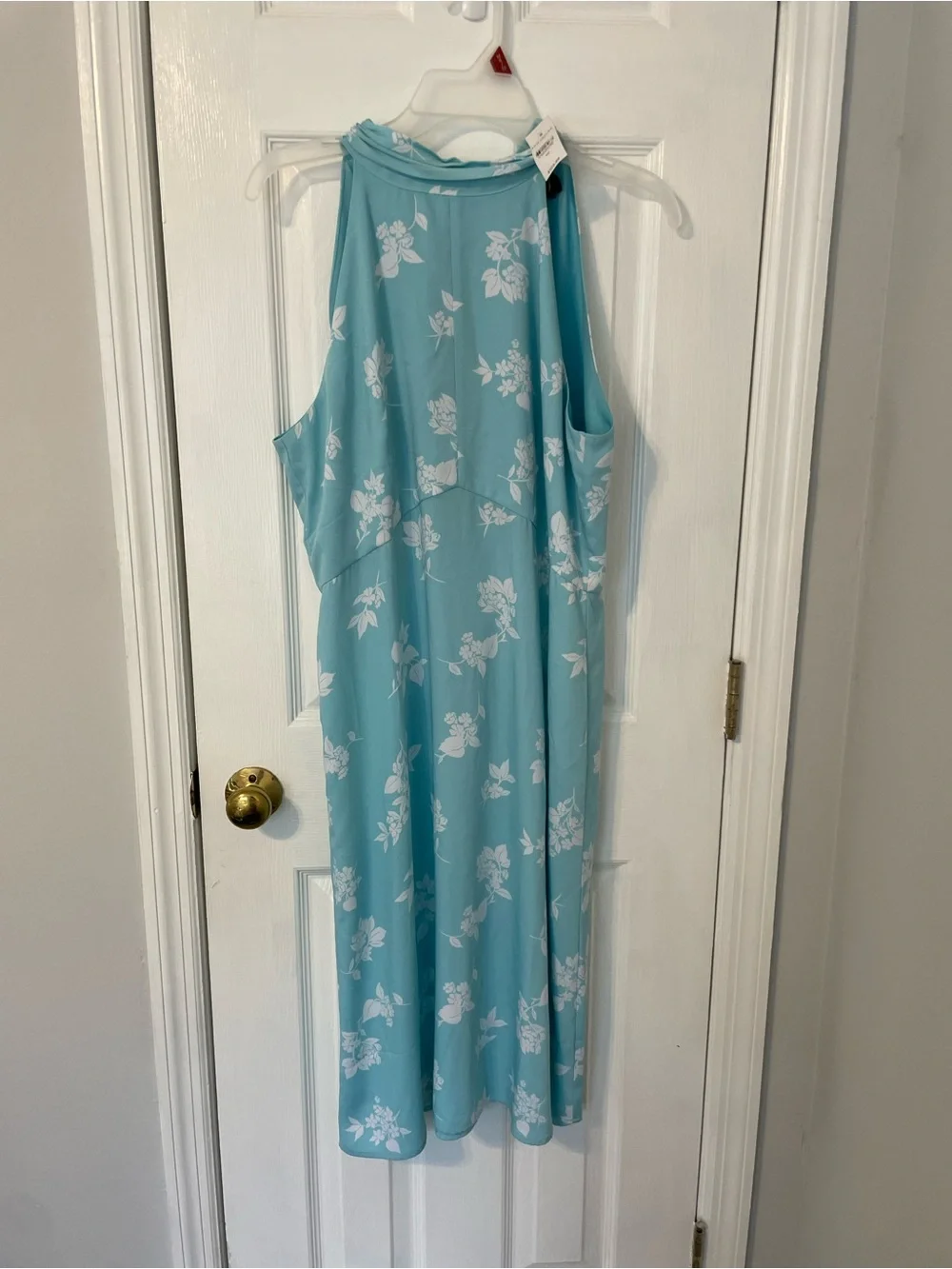 New With Tags Loft Blue High Neck Midi Dress Size 10